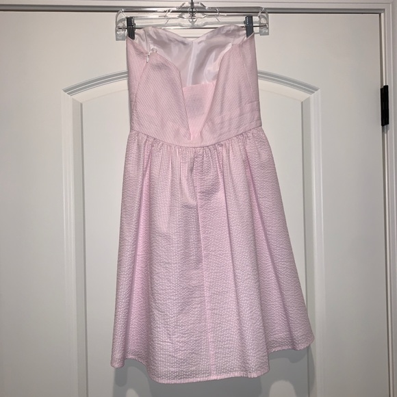 Lauren James Pink Seersucker Strapless Dress - Picture 3 of 5